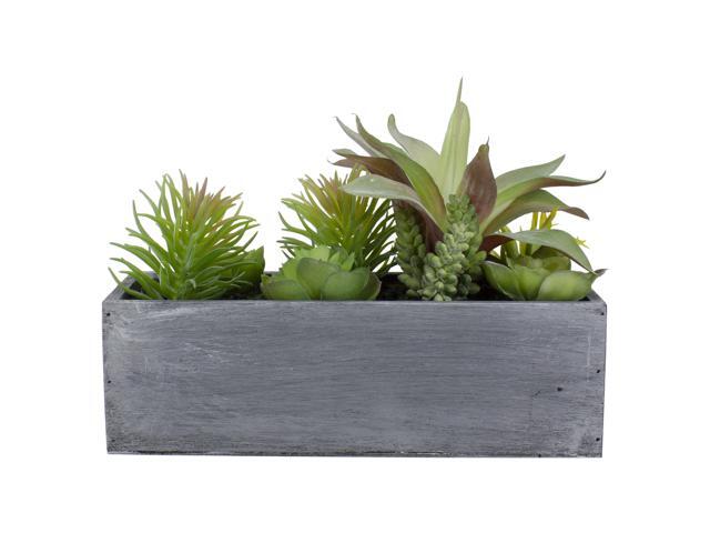 12' Artificial Mixed Succulent Plants in a Rectangular Planter