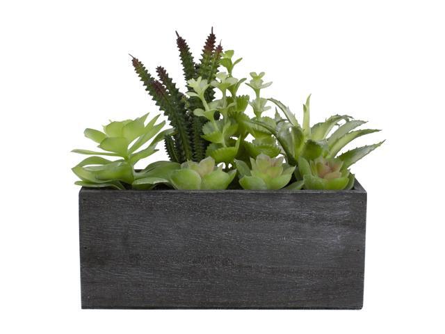 10' Artificial Mixed Succulent Plants in a Rectangular Planter