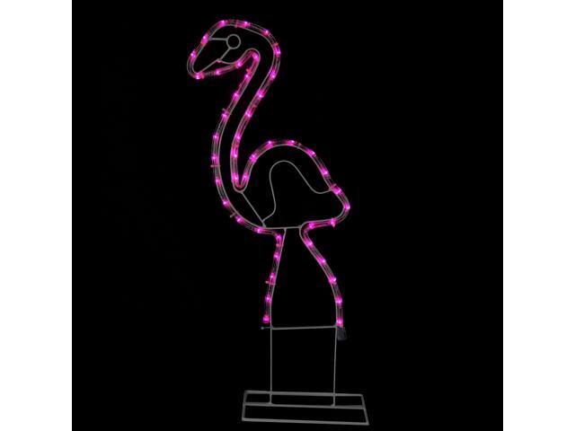 24' Pink Flamingo LED Rope Light Silhouette Summer Outdoor Decoration