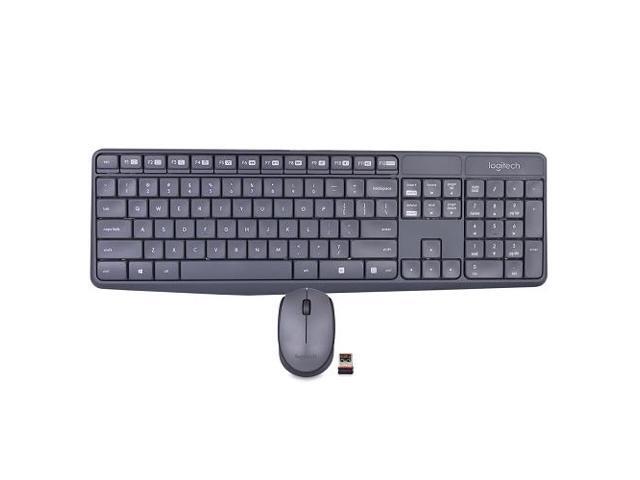 Recertified - Logitech MK235 24GHz Wireless USB Keyboard & Optical Mouse Kit w/USB Nano Receiver (Gray)