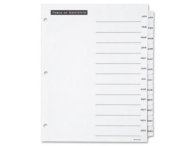 Avery Office Essentials Table 'n Tabs Monthly Divider