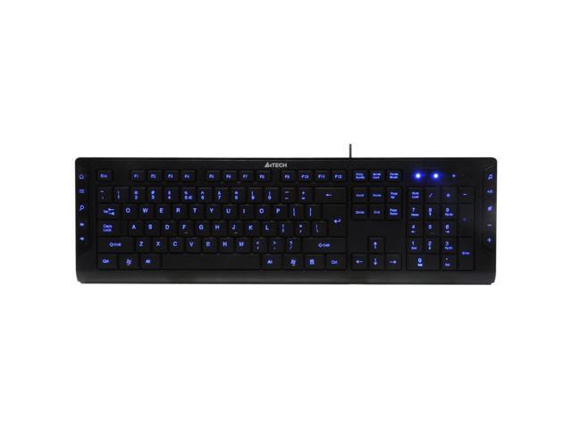 A4tech KD-600L Ultra Slim LED Illuminated Keyboard One-Touch Hotkeys Laser Engraved Keys with UV Coating