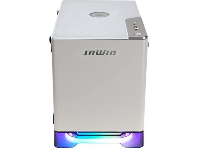 IN WIN A1 PLUS White SECC / Tempered Glass Mini-ITX Tower with Built-in InWin 650W 80 PLUS GOLD PSU and Top Panel Wireless Charger