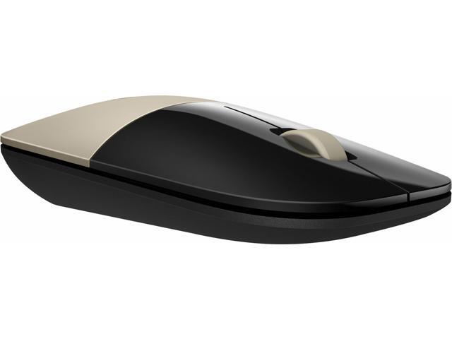 HP Z3700 Wireless Mouse Gold Blue LED Radio Frequency USB 1200 X7Q43AA#ABL BB