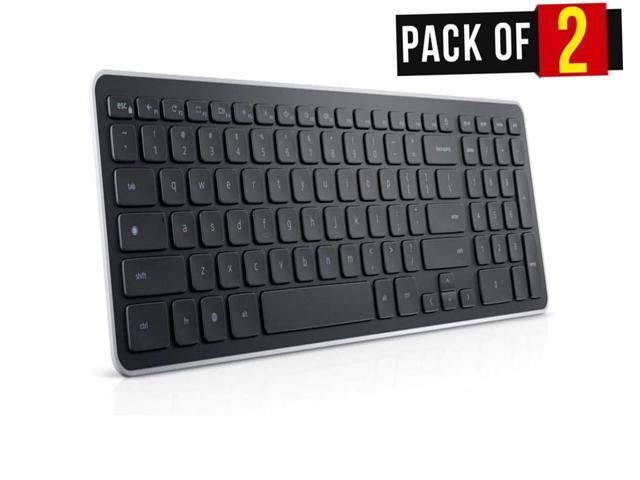 Lot 2 of Dell KB5220W KM713 Wireless QWERTY 102 Keys Black Keyboard 001GC 0001GC CN-0001GC