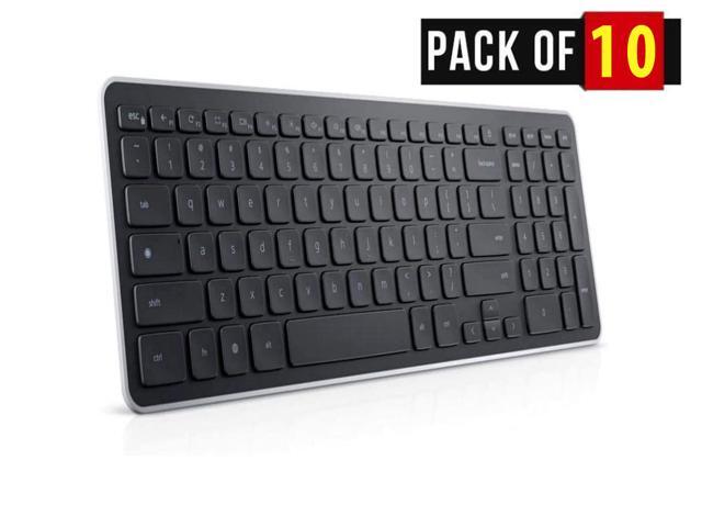 Lot 10 of Dell KB5220W KM713 Wireless QWERTY 102 Keys Black Keyboard 001GC 0001GC CN-0001GC