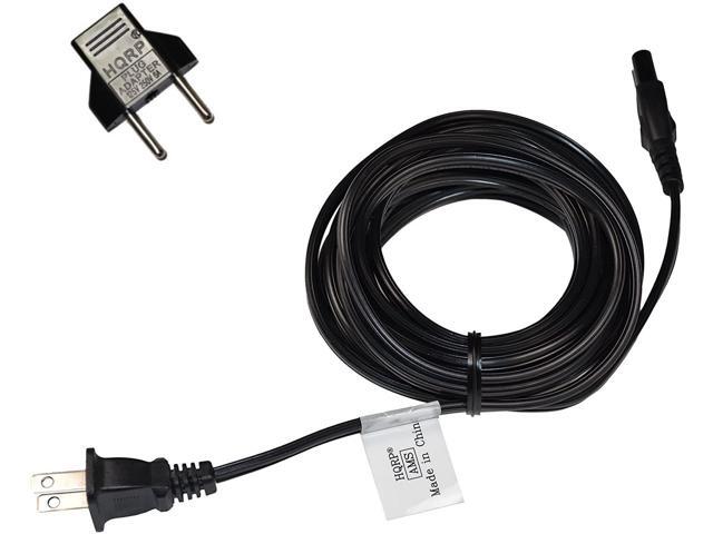 HQRP 15ft AC Power Cord Works with Sony Playstation 4 PS4 / PS 4 Slim/Playstation 3 PS3 Slim Edition Gaming Console Mains Cable + HQRP Euro Plug