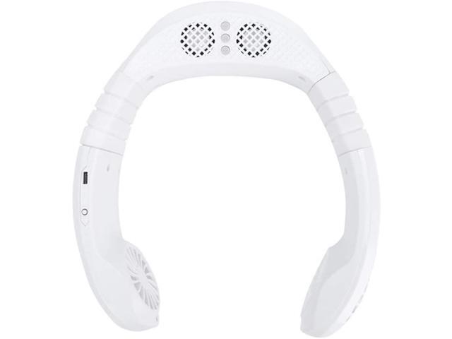 xlpace Hanging Neck Fan with Bluetooth Speaker Hand Free Neck Fan Mini USB Charging Bluetooth Speaker Music Fan