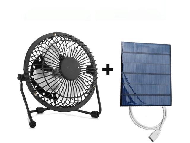 Stroller Fan Personal Fan Mini USB Gadget Desk Portable 35W 6V Solar Panels Anel Iron Fan for Home Office Outdoor -USB Fan Solar Panels-