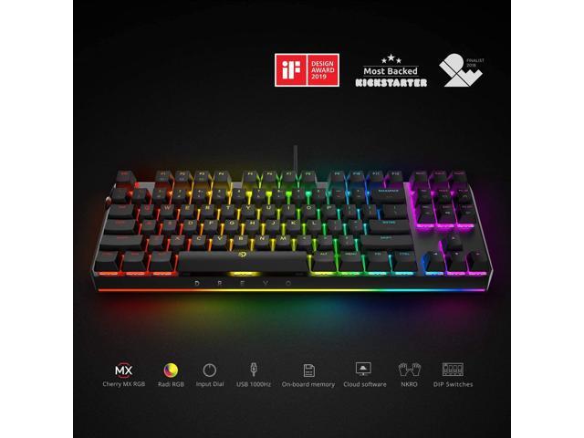 DREVO BladeMaster TE All Rounder RGB Mechanical Gaming Keyboard with Programmable Genius Knob USB Wired Linear Silent Gateron Red Switch