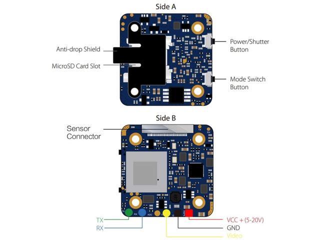 RunCam Hybrid 4K FPV and HD Recording Camera with Dual Lens FOV 145° Single Board QR Code Parameter Settings 18g Low Latency Micro FPV Camera for