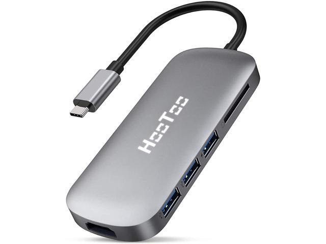 HooToo USB C Hub 6 in 1 USB C Adapter USB C Dongle with 4K to HDMI 100W PD Charging Port 3 USB 30 Ports SD Card Reader USB-C Hub for MacBook