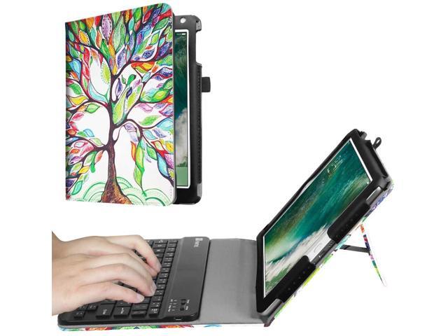 Fintie Keyboard Case for iPad 97 2018 2017 / iPad Air 2 / iPad Air - Folio Stand Cover with Removable Wireless Bluetooth Keyboard for iPad 6th /