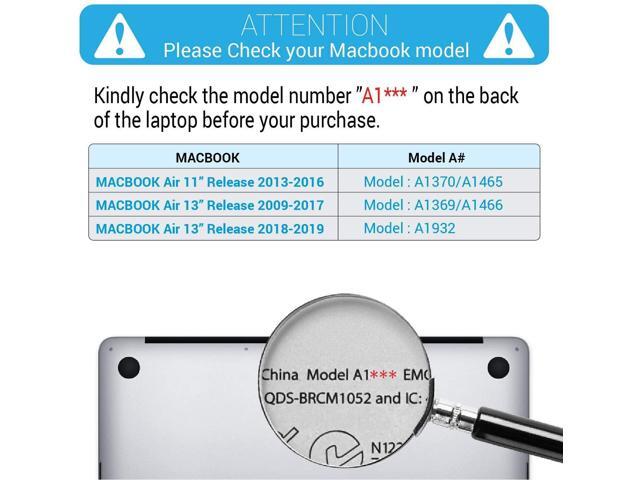 IBENZER Old Version (2010-2017 Release) MacBook Air 13 Inch Case (Models: A1466 / A1369) Plastic Hard Shell Case with Keyboard Cover for Apple Mac