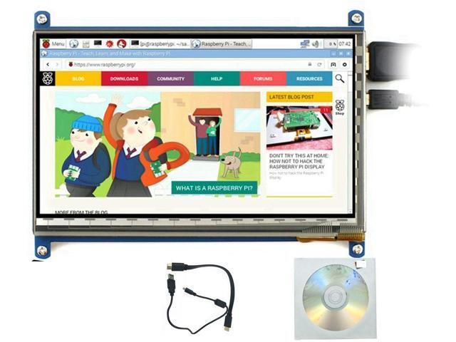 DIGISHUO 7' 1024600 Capacitive Touch Screen HDMI LCD Module for Raspberry Pi 4B 3B+/2B+