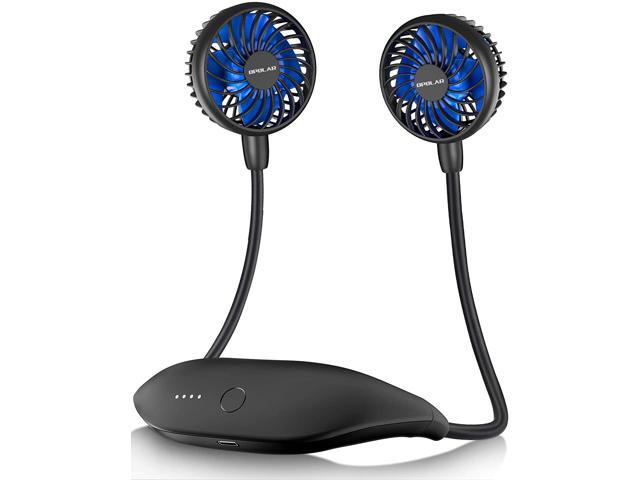 Neck Fan OPOLAR 5000mAh Portable Personal Mini Neckband Fan Battery Operated Fan Lasts 26 Hours 6 Speeds Strong Airflow Hands Free Sport Fan