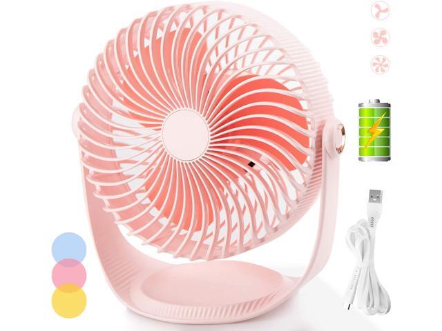 Small Personal USB Desk Fan MroTech Mini Table Fan Quiet Portable Stroller Table Fan with USB Rechargeable Battery 360 Degree Rotation Cooling