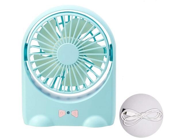 YEZIL High Velocity Personal Fans USB Small Fan Rechargeable Mini Portable Mute Student Dormitory Office Desktop Fan Handheld Mini Portable (Color