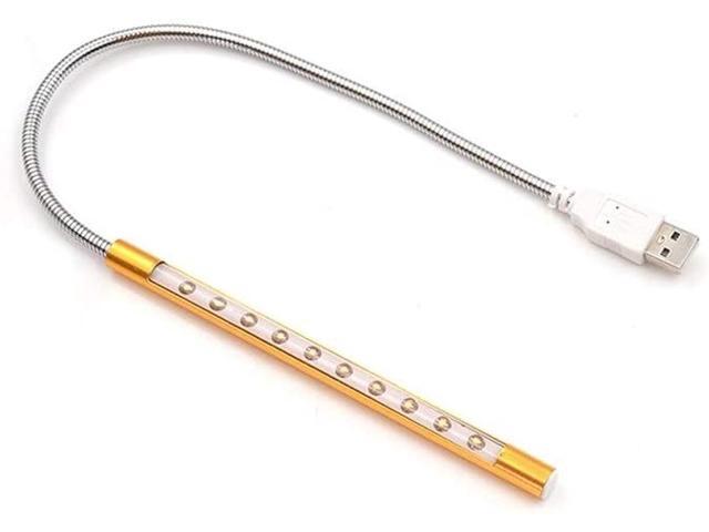Bedroom Living Room lamp LED USB Reading Lamps Light Book Mini Night Bulb Table Lamps Flexible Portable Power Bank Reading Desktop for PC 10LED