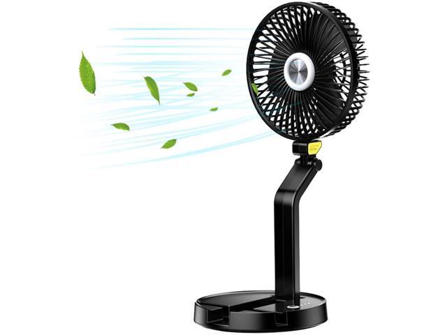 Personal USB Desk Fan with LED night light3 Speeds Portable Desktop Table Cooling Fan Powered by USB Strong Wind Quiet Operation for Home Office