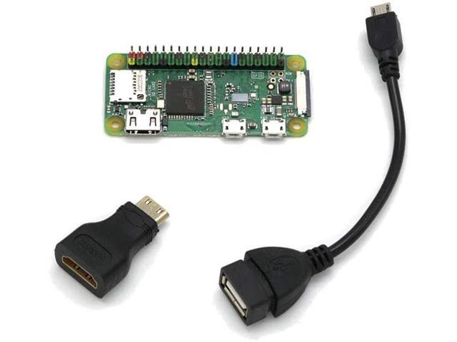 Raspberry Pi Zero WH with Pre-soldered Color Coded GPIO Headers Built-in WiFi and Bluetooth 41 512MB RAM 1080P HD Basic Pack