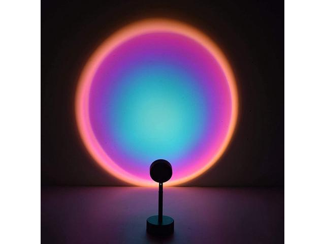 Sunset Light for Photography180 Degree Rotation Ring Neon Sunset Floor Projection Lamp with 4724in Long USB Cable Romantic Atmosphere Creates & 