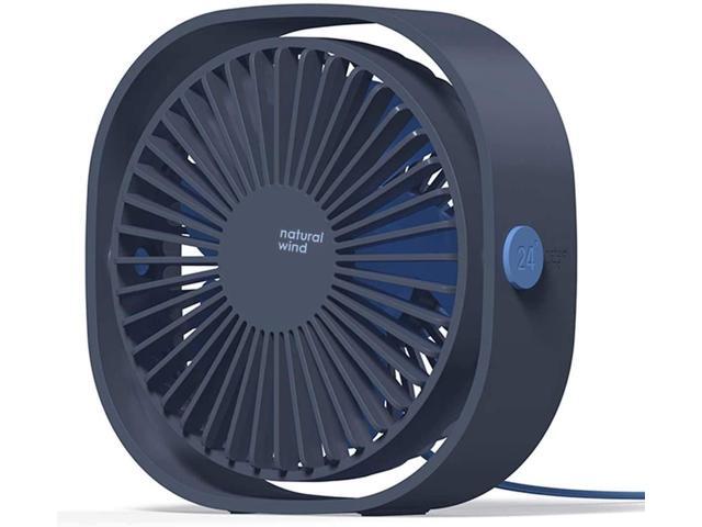 Mini Desk Fan 2000mAh Battery Operated Desktop Fan With 360° Rotation 3 Speeds Strong Airflow and Quiet Operation for Home Office