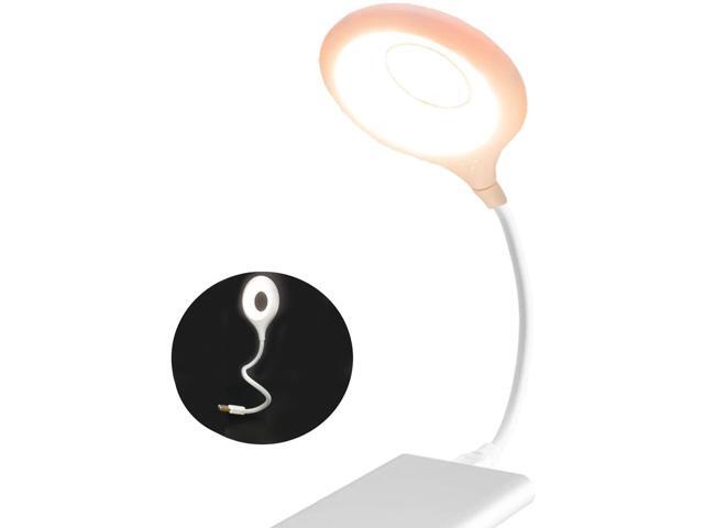 TXY USB Desk Lamp LED Table Lamp Portable Light Study Reading Book Lights for Computer PC Laptop Ring Eye Care Led Light (Pink)