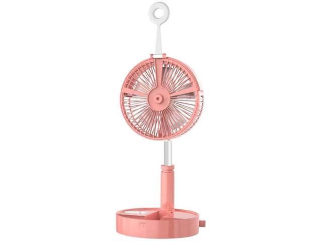 Lemspum 8 inch Foldable USB Table/Floor Air Circulator Cooling Fan with Telescopic Drawing Rod Built in Humidifier and LED Light for