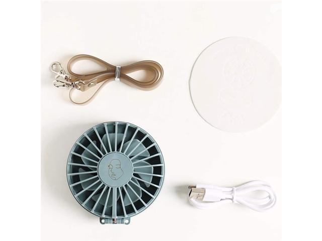 YEZIL High Velocity Personal Fans Retro Folding Mini Fan Led Mirror Handheld Portable Lanyard Summer Outing USB Cooling Fan Mini Portable (Color: 06)