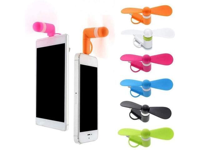 BESTZY Mini USB Phone Fan Portable 2 in1 Micro USB Fan for iPhone/iPad / Android Smartphones 6 Pack