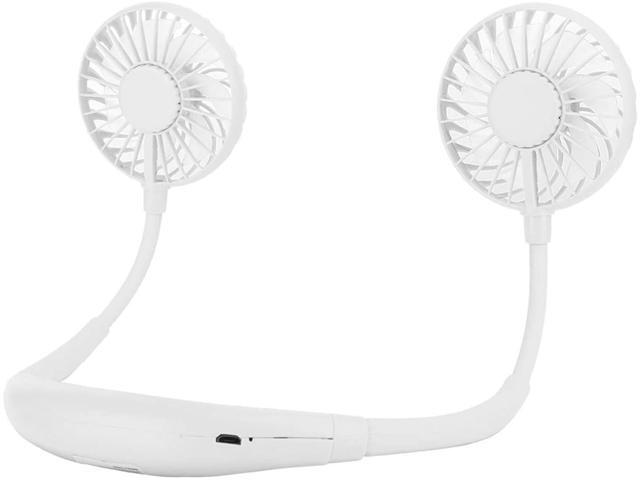 SOONHUA Neckband Fan Portable 3 Wind Speed USB Rechargeable Personal Cooling Fan with Aromatherapy Night Light for Office Travel