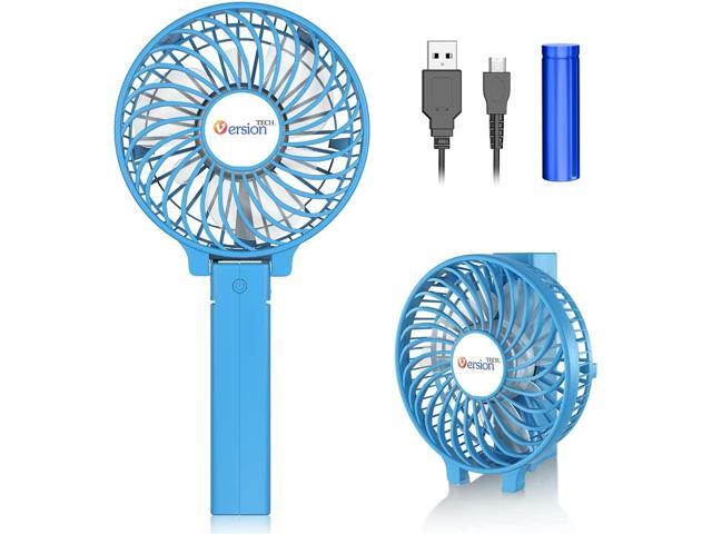 VersionTECH Mini Handheld Fan USB Desk Fan Small Personal Portable Table Fan with USB Rechargeable Battery Operated Cooling Folding Electric Fan