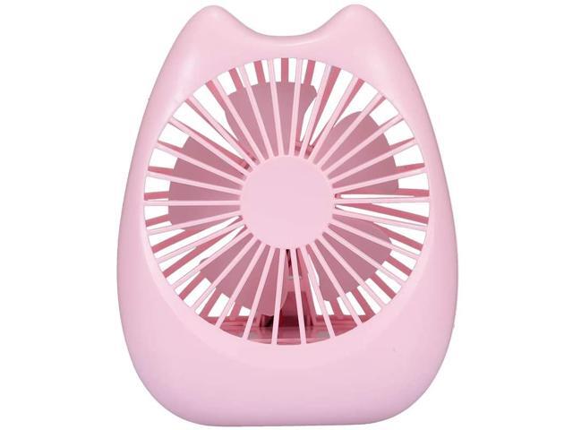 Adaskala New Cat USB Fan Mini Portable Fan Rechargeable Small Fan for Home Office Desktop Dormitory SQ 2022 Pink