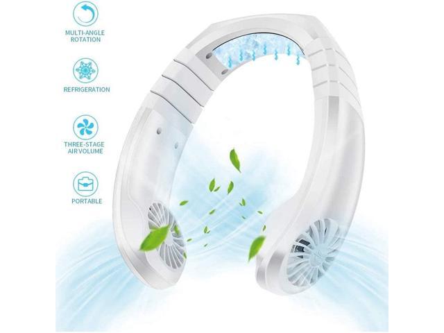 Portable Neck Personal Fan - Rechargeable USB Personal Fan with 3 Level Air Flow Working Life 4-8 hours Neck Unique Semiconductor Refrigeration