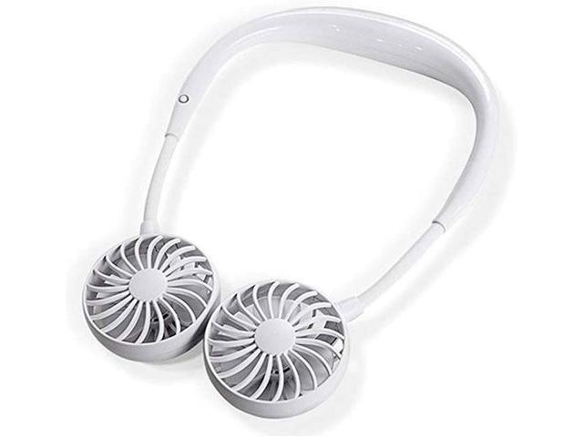 Aohi WXQ-XQ Multi-Functional Rechargeable Hanging Fan Head Neckband Fan Portable USB Fan Air Cooling Fan for Home(White) USB Fan 360 Degree