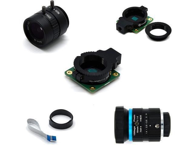 PepperTech Digital Raspberry Pi HQ Camera Value Pack (HQ Camera + 6mm & 16mm Lenses)