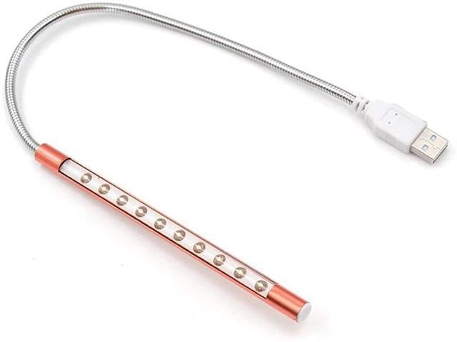 Bedroom Living Room lamp LED USB Reading Lamps Light Book Mini Night Bulb Table Lamps Flexible Portable Power Bank Reading Desktop for PC 10LED
