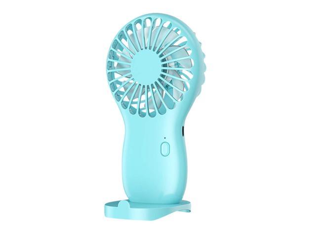 Mifelio Handheld Mini Fan USB Rechargeable with Makeup Mirror Maximal Rotating 4500rpm 3 Speed(Blue)