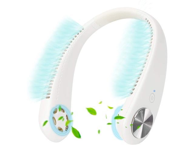 Hands Free Bladeless Neck Fan Personal Mini Bladeless Necklace Fan USB Rechargeable Wearable Fan for Women Men Kids Sports Travel Office Outdoor