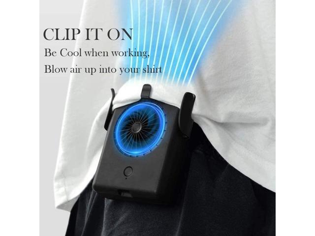 (Upgraded) Outdoor Personal Portable Waist Clip Fan with Lightest Weight 187g Three Speed Adjustable 22 Hours Work Time 5000mAh Rechargeable