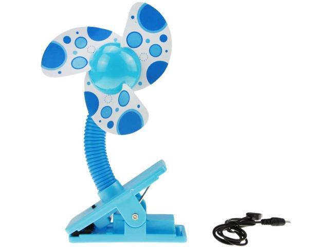 Cute Quiet Baby Car Stroller Mini Fan Table Desktop Cool Fan Infant Toddler Safety Foam Blade Clip-on Stroller Dual-use USB/Battery Powered Summer
