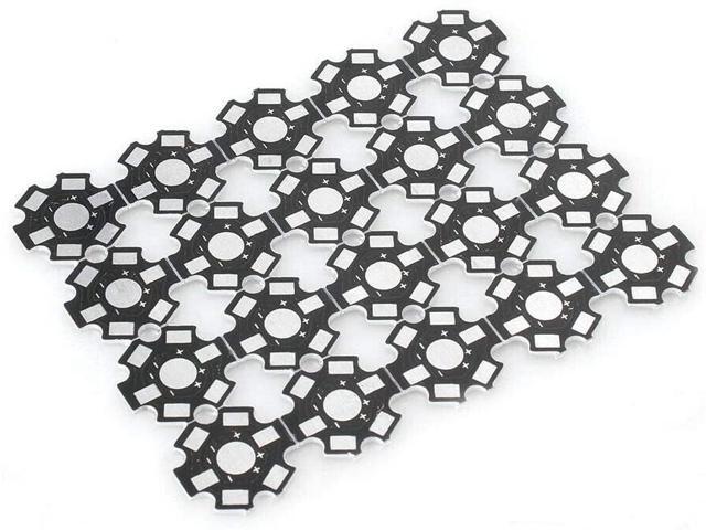 Gump's grocery 20PCS 20MM 1W 3W 5W high Power LED Universal Aluminum Plate Heat Sink Black