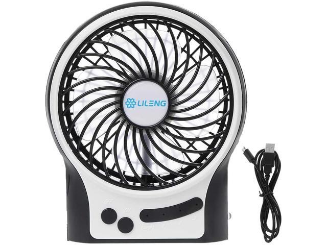HELYZQ LILENG Rechargeable Portable Fan Battery Operated or USB Powered Fan Handheld Fan with Internal and Side LED Light Personal Cooling for