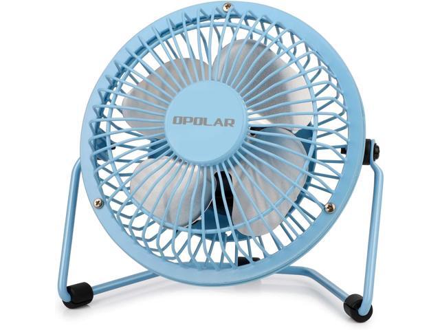 OPOLAR Mini USB Desk Fan USB Powered Metal Design Quiet Operation; 39 ft USB Cord Handheld Size Power Saving Personal Table Fan for Home