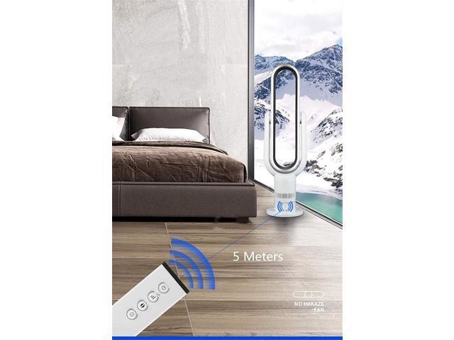 Aohi WXQ-XQ USB Fans Portable Standing Bladeless Fan - Remote Control Air Flow Cooling Cool Fan Blue Desk Fans USB Fan 360 Degree