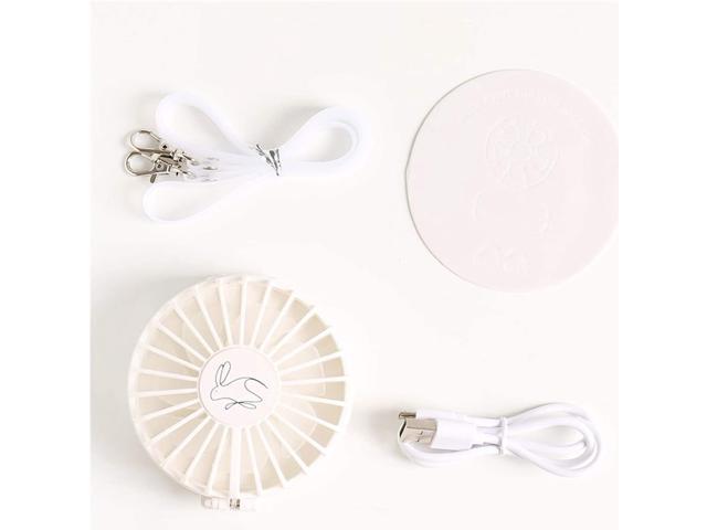 YEZIL High Velocity Personal Fans Retro Folding Mini Fan Led Mirror Handheld Portable Lanyard Summer Outing USB Cooling Fan Mini Portable (Color: 08)