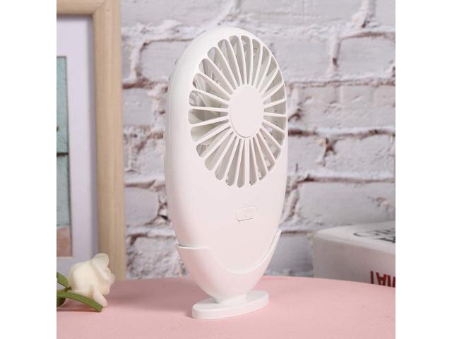 Lightweight Durable Mini Fan Two Speeds Small Beautiful USB Fan for Outdoor Home(White)