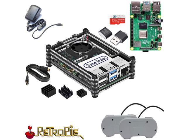 ARCADORA RetroPie Arcade Video Game Station with 14000+ Games 128G Raspberry Pi 4B (4G Ram) Plug and Play HDMI USB Port (2 Gamepad Included)