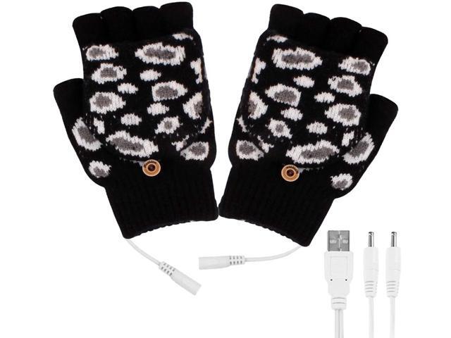 Heated Gloves Women USB Winter Heated Gloves with 3 Temperature Level 3 Timer for Skiing Snowboarding Ice Fishing Hiking Camping Outdoor Exploring